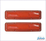 Valve Covers Painted Orange With 327 (Except L79). Pair A X