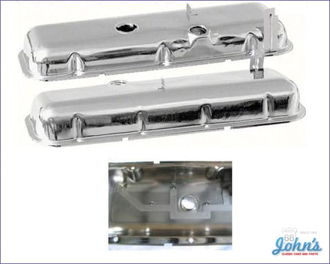 Valve Covers With Oil Drippers Chrome. Bb Without Power Brakes Oe Correct. Pair A F2 X F1