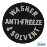 Washer Bottle Cap Decal A X
