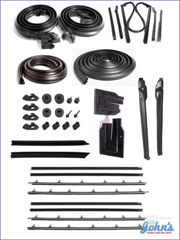 Weatherstrip Kit Convertible W/8Pc Inner And Outer Oe Windowfelts. A