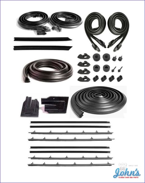Weatherstrip kit, Coupe, w/8pc Inner and Outer OE Windowfelts. for Che ...