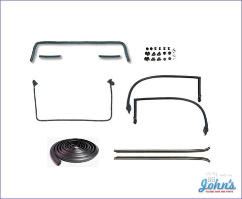 Weatherstrip Kit With Oe Style 2Pc Outer Windowfelts - For Cars Without Door Upper Moldings. For