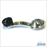 Window Handle With Black Knob - Each. Deluxe Interior. F1