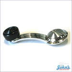 Window Handle With Black Knob - Each. Deluxe Or Custom Interior. F2