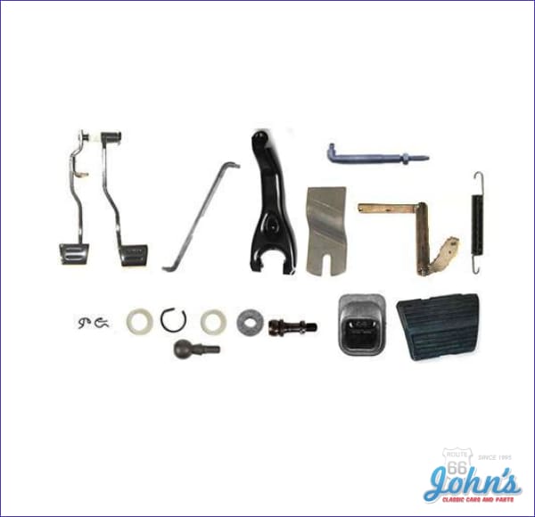 car pedal parts Z-Bar Kit with Clutch and Brake Pedal Assembly for BB for Chevelle El – John's Classic Cars and Parts